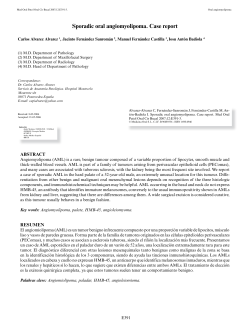 Sporadic oral angiomyolipoma. Case report