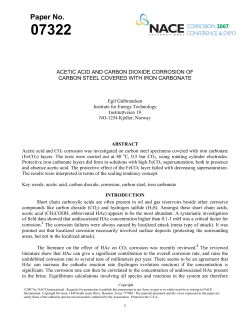 07322 - Acetic Acid and CO2 Corrosion of CS with Iron Carbonate