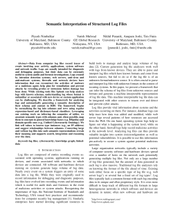 Semantic Interpretation of Structured Log Files
