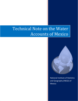 Technical Note on the Water Accounts of Mexico