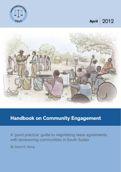 Handbook on Community Engagement