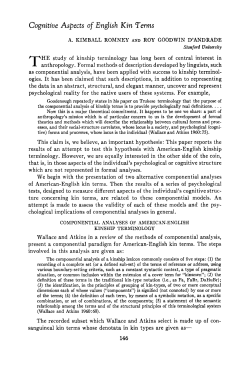 Cognitive Aspects of English Kin Terms