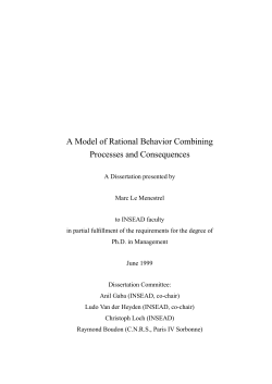 A Model of Rational Behavior Combining Processes and