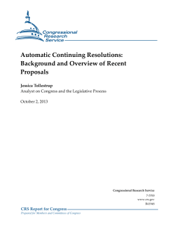 Automatic Continuing Resolutions - The National Agricultural Law
