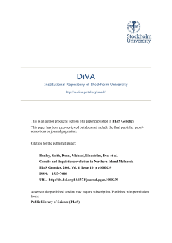 Institutional Repository of Stockholm University This is an