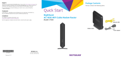 Nighthawk AC1900 WiFi Cable Modem Router Model