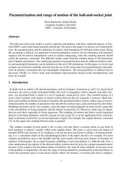 Parametrization and range of motion of the ball-and