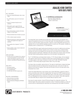 ANALOG KVM SWITCH - Chatsworth Products