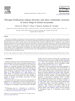 Nitrogen fertilization reduces diversity and alters community