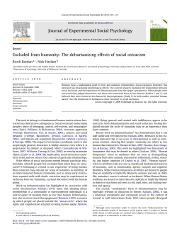 Excluded from humanity: The dehumanizing effects of social ostracism