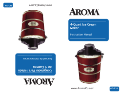 AIC-214 Instruction Manual - 4-Qt. Traditional Ice Cream Maker
