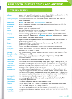 irony jargon protagonist a story with two different meanings, where