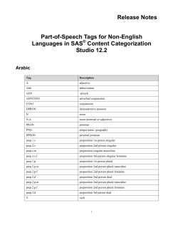 Part-of-Speech Tags for Non-English Languages in