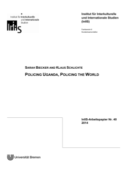 Policing Uganda, policing the world - Institut f&uuml;r Interkulturelle und