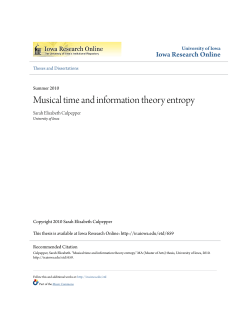 Musical time and information theory entropy