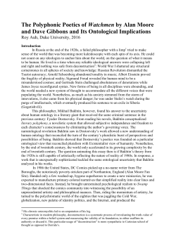 The Polyphonic Poetics of Watchmen by Alan Moore and Dave