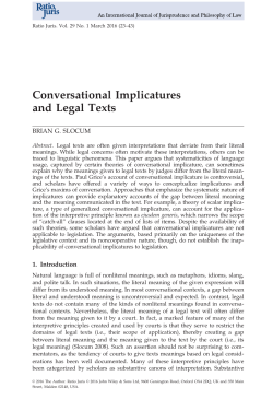 Conversational Implicatures and Legal Texts