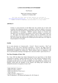 Land is Susceptible of Ownership