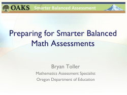 Preparing for Smarter Balanced Math Assessments