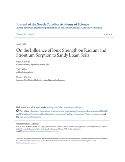 On the Influence of Ionic Strength on Radium and Strontium Sorption