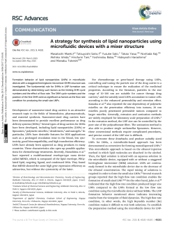 A strategy for synthesis of lipid nanoparticles using
