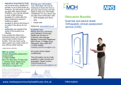 Olecranon Bursitis - Medway Community Healthcare