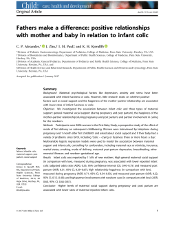 Fathers make a difference: positive relationships with mother and