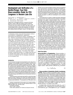 Development and Verification of a Benthic/Pelagic Food