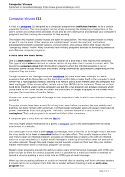 Computer Viruses - GrassRootsDesign