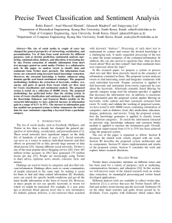 Precise Tweet Classification and Sentiment Analysis