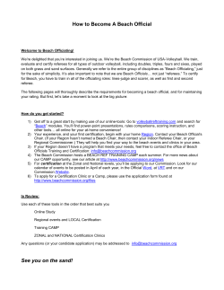 How to Become A Beach Official See you on the sand!