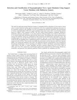 Detection and Classification of Organophosphate Nerve Agent