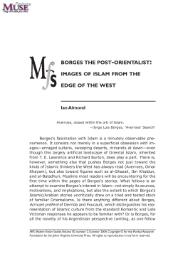 borges the post -orientalist: images of islam from the