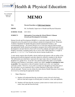 Grade 5 - School District of La Crosse