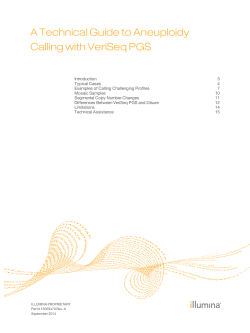 A Technical Guide to Aneuploidy Calling with VeriSeq PGS 15059470