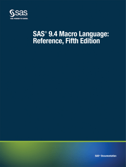 SAS® 9.4 Macro Language: Reference, Fifth Edition