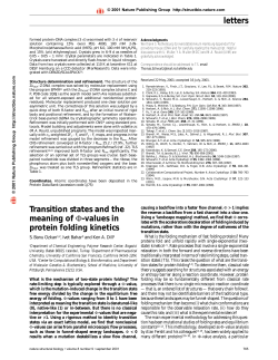 letters Transition states and the meaning of Φ