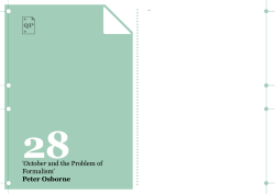 October and the Problem of Formalism