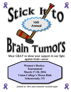 2016 Program Cover - Stick It To Brain Tumors
