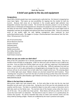 A brief user guide to the sky and equipment