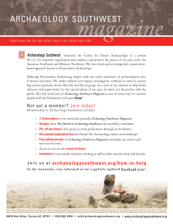 Summer 2008 - Archaeology Southwest