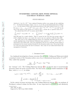 Symmetric Convex Sets with Minimal Gaussian Surface Area