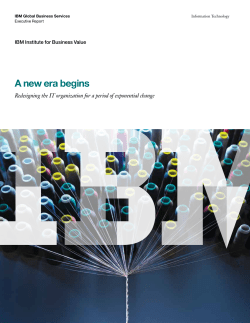 A new era begins: Redesigning the IT organization for a period of