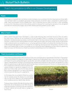 Nuturf Tech Bulletin