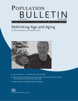 Rethinking Age and Aging - Population Reference Bureau