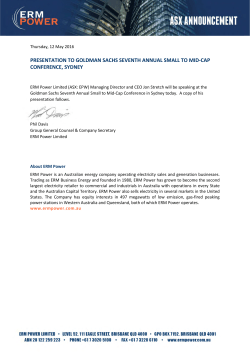 PRESENTATION TO GOLDMAN SACHS SEVENTH