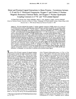 Distal and Proximal Ligand Interactions in Heme Proteins