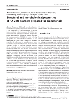 Structural and morphological properties of HA