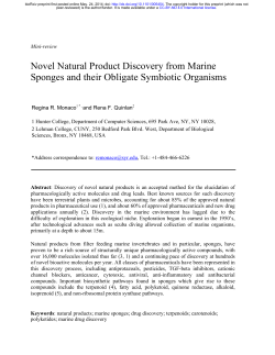 Novel Natural Product Discovery from Marine Sponges