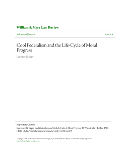 Cool Federalism and the Life